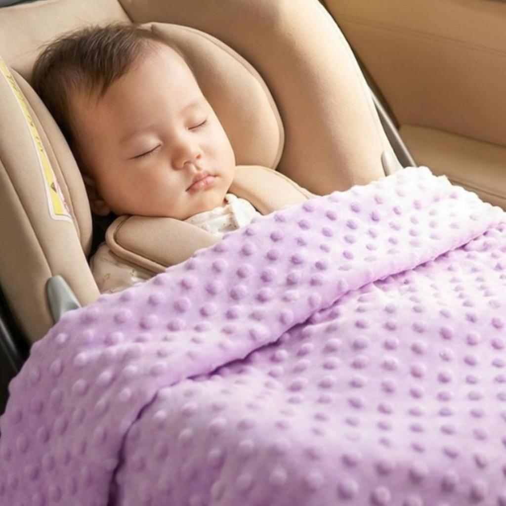 Dou Dou Class A Baby Crib Blanket – Soft Coral Fleece Quilt for Spring & Autumn