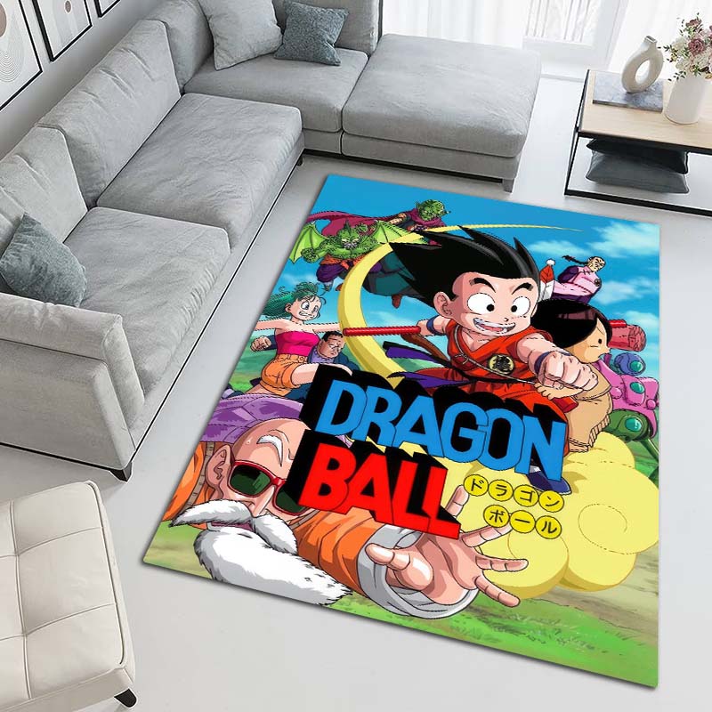 Cartoon dragon image Dragon Ball anime game rug, suitable for game rooms, bedrooms, living rooms, sofas, and other home décor;
