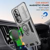 For OPPO Reno 11 Shockproof Hard Armor Cover Case For Oppo Reno 11 Pro Slide Lens Protect Shell Magnet Bracket Phone Cover