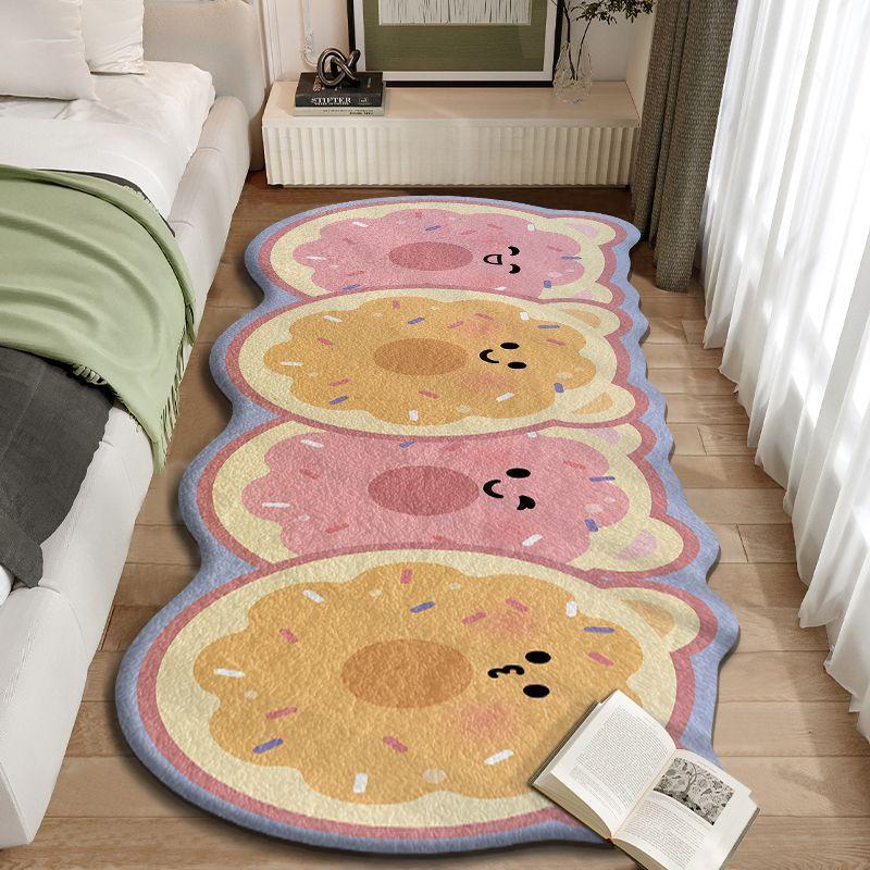 Cartoon Imitation Cashmere Carpet Bedroom Bedside Living Room Coffee Table Home Use Dirt Resistant and Anti Slip
