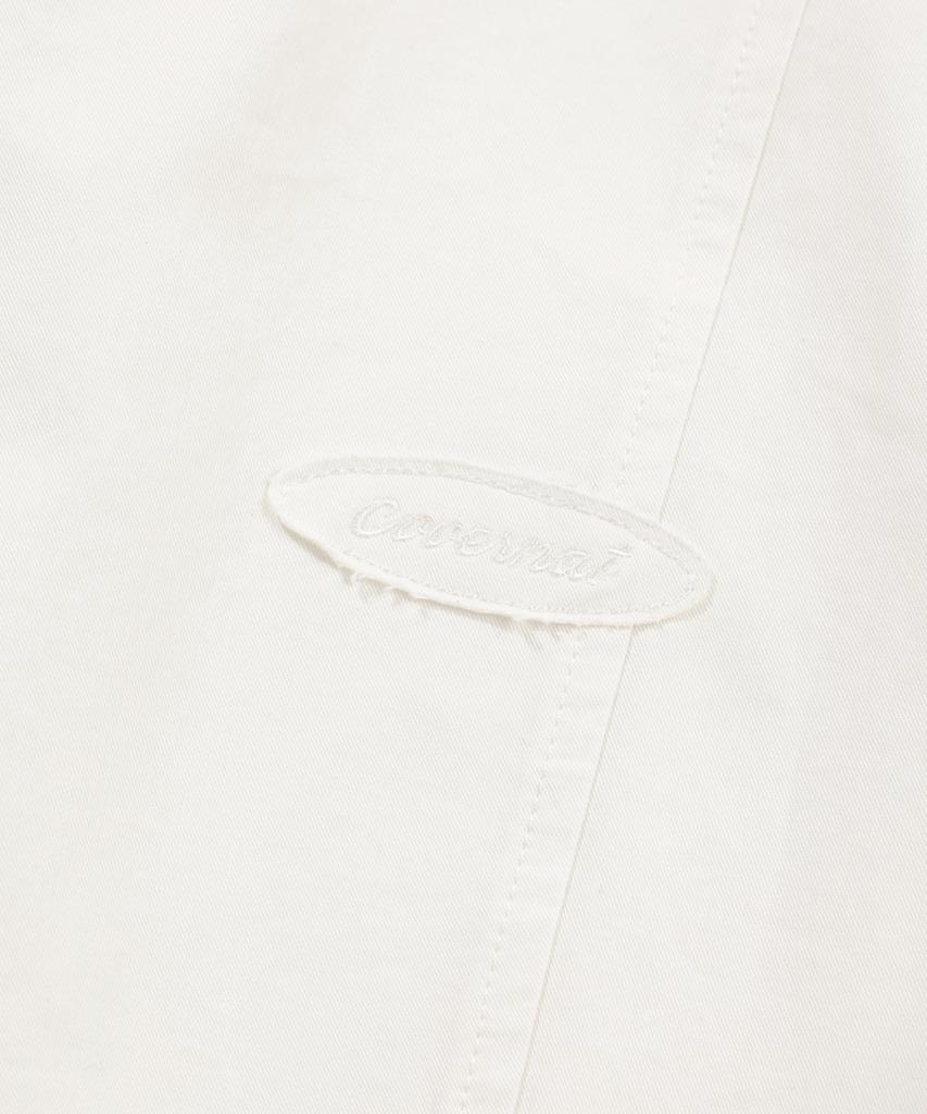 Covernat Woman Collared Half-Sleeve Dress Ivory