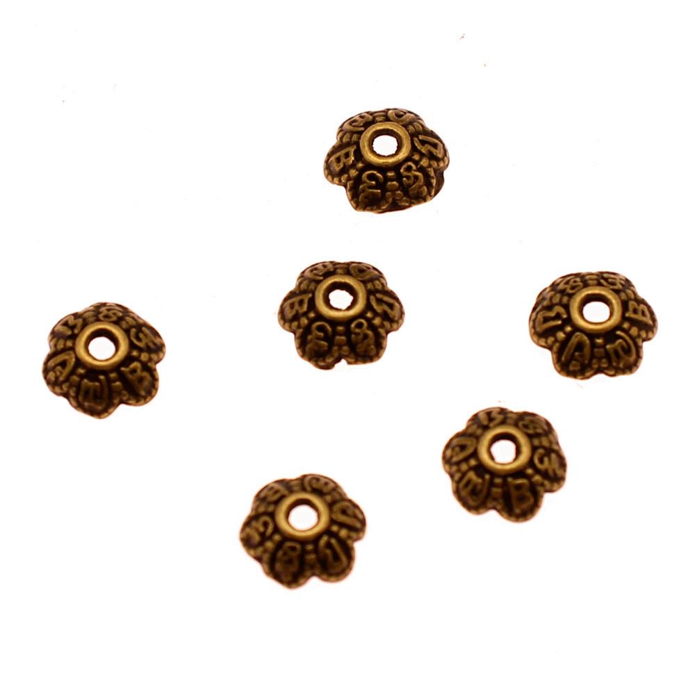 Multi Color Swirl Flower Bead Caps Spacer Beads For Jewelry Making Components