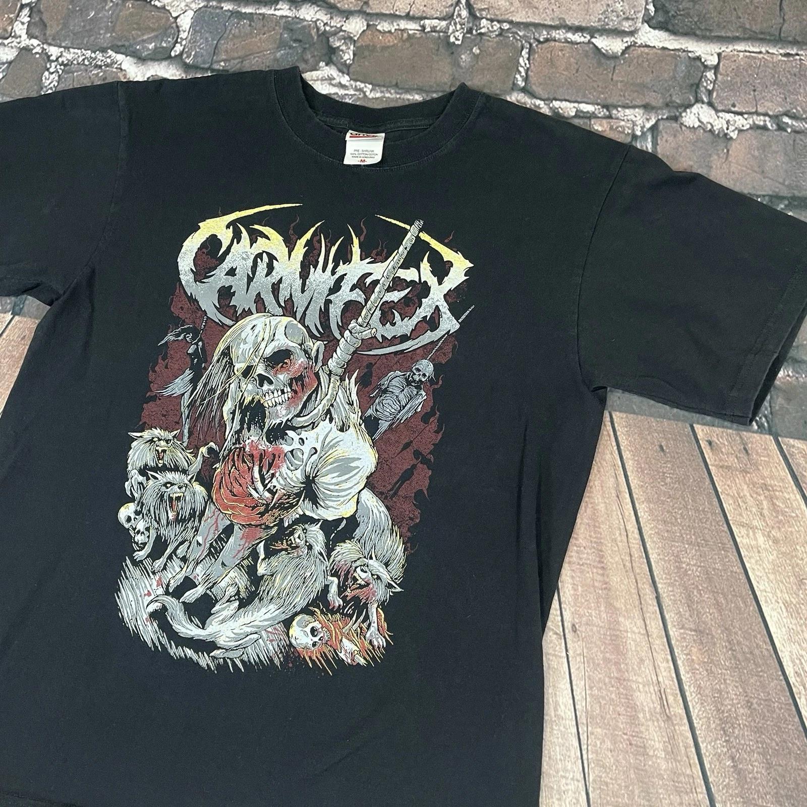Carnifex Мужской Размер Средний Deathcore Метал-группа Графическая Футболка Grunge M