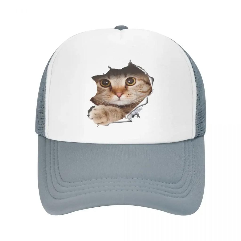 Custom Cute Cat Baseball Cap Women Unisex Personalized Adjustable Trucker Hat Streetwear Snapback Dad Hats
