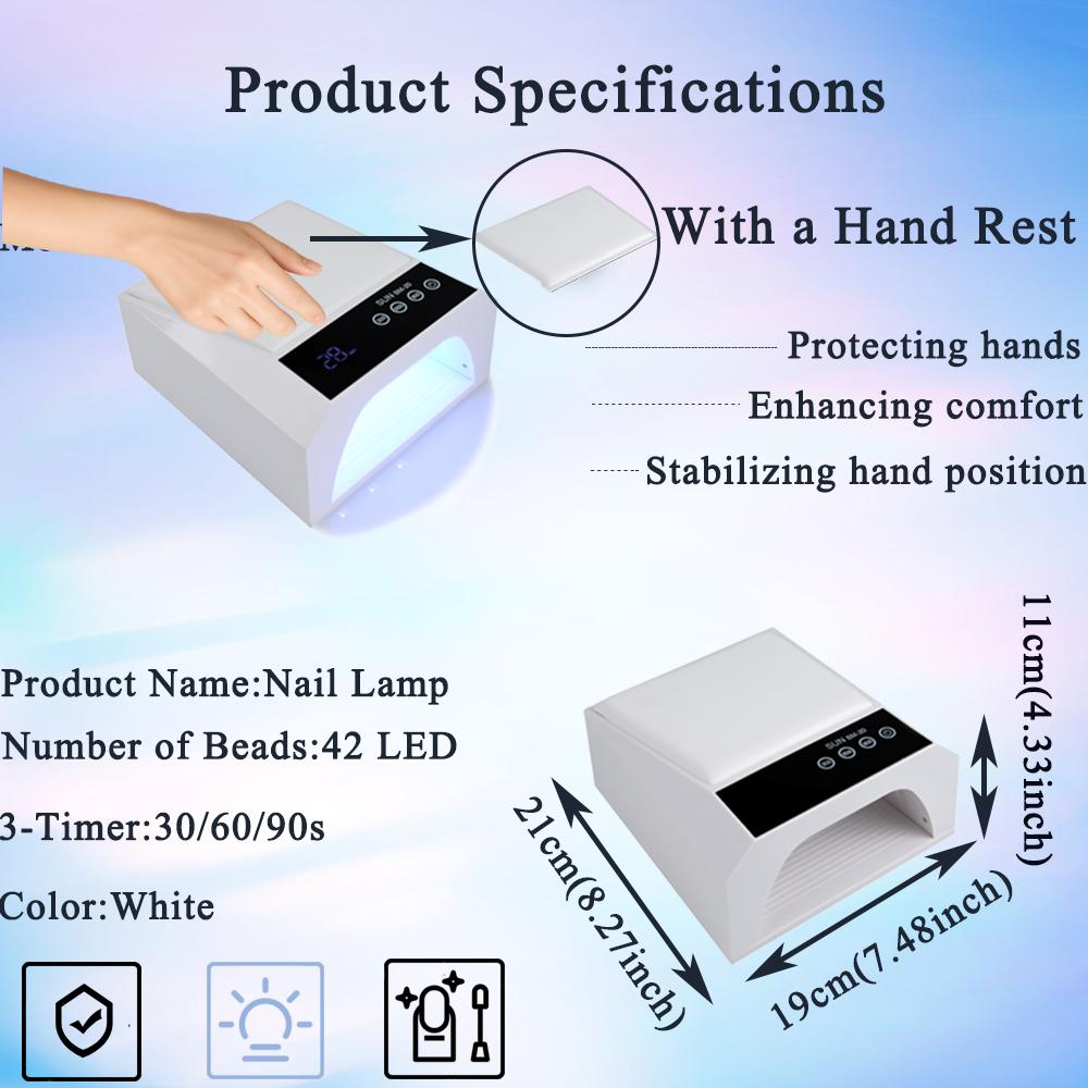 SUN BM-20 UV LED ネイルランプ 本体 SUN BM-20 Nail Lamp with Comfortable Tilted Hand Pillow, 42 LED