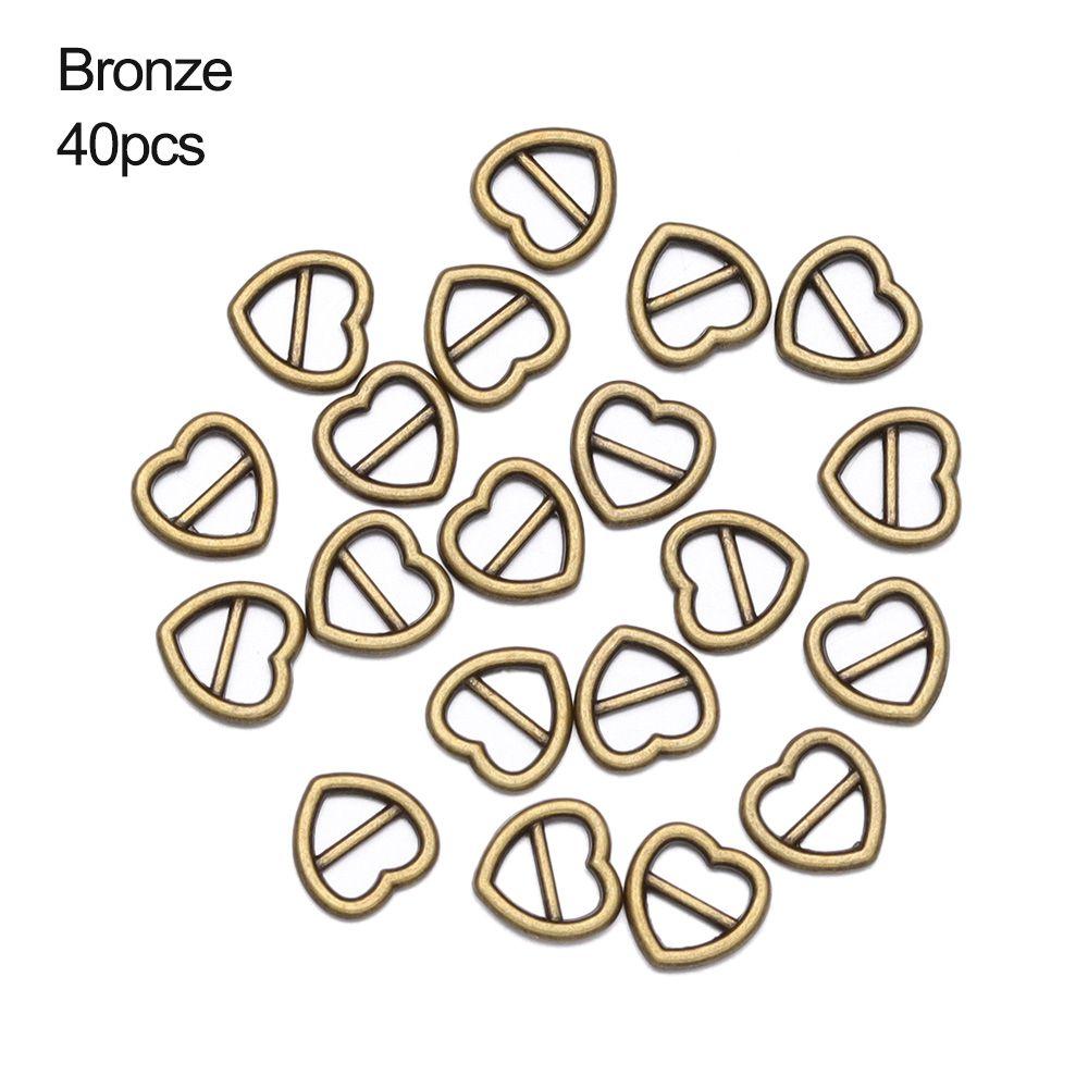 20/40 pz Fibbia a Forma di Cuore da 4 mm Fibbie per Borse di Bambola Mini Ultra-piccola Fibbia a Tre Punti Fibbia per Cintura Fibbia per Bambola Accessori per Scarpe Vestiti