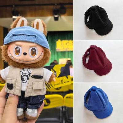 Cute For 1517cm Labubu Accessories for Labubu Earless Baseball Hat Outfit Accessories Replace Tops Pants HatsFashion Toy Gift