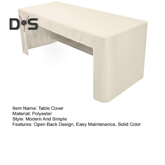 Spannbettlaken, Polyester, offene Rückseite, einfarbig, waschbar, Tischdecke für Meetings, Partys, Hochzeiten, Bankette, Geburtstagsdekoration