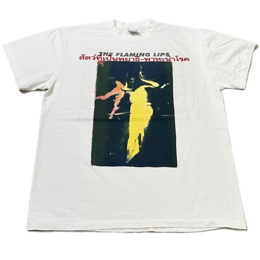 VZÁCNÉ Vintage The Flaming Lips Velikost L 90s Band Tour Tričko s jednoduchým stehem REPRINT