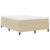 Lit box spring vidaXL Vert clair Gris 140x200 cm Tissu côtelé 3337416