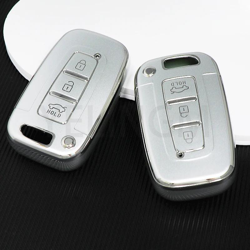 3/4 Buttons Shell Fob Car Key Case For Kia Hyundai Equus Optima K5 Forte Opirus Rohens Ix35 Soul Sorento Mohave Borrego Cover