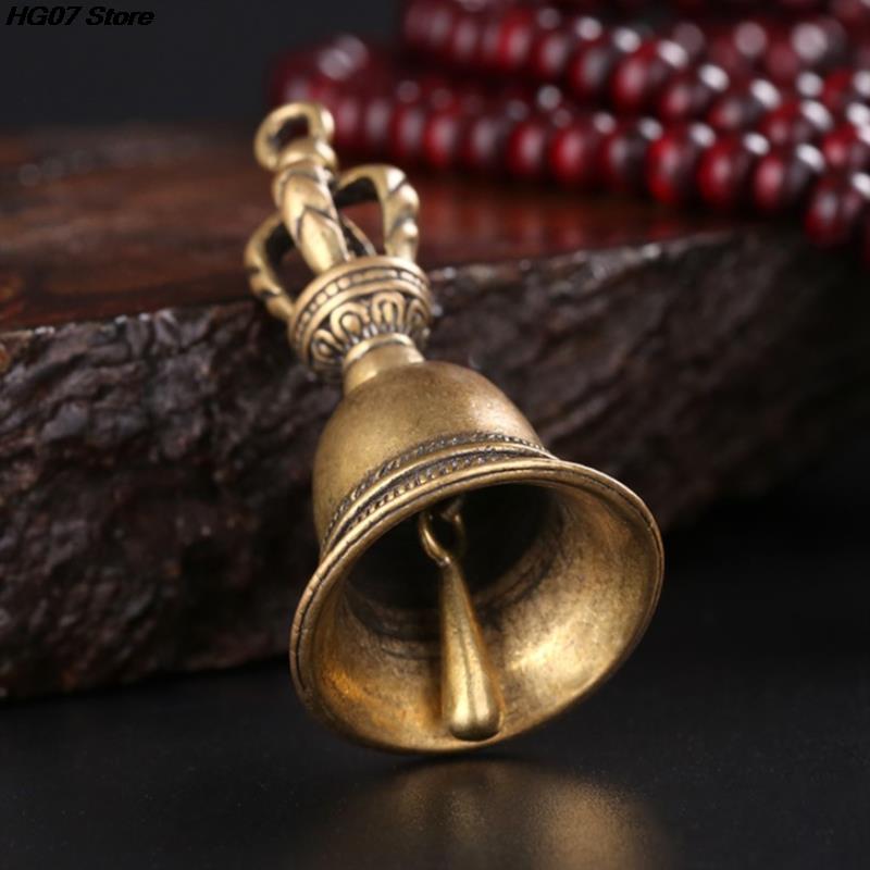1PC Tibetan Bronze Bell Antique Bell Christmas Tree Pendant Brass Handicraft Magic Bell Wind Bell Shui Feng Bells For Decoration