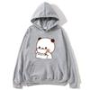 BuBu Panda’s Love Message To DuDu Bear Hoodie Kawaii Cartoon Graphic Sweatshirt Couple Clothes Men Women's Pullover