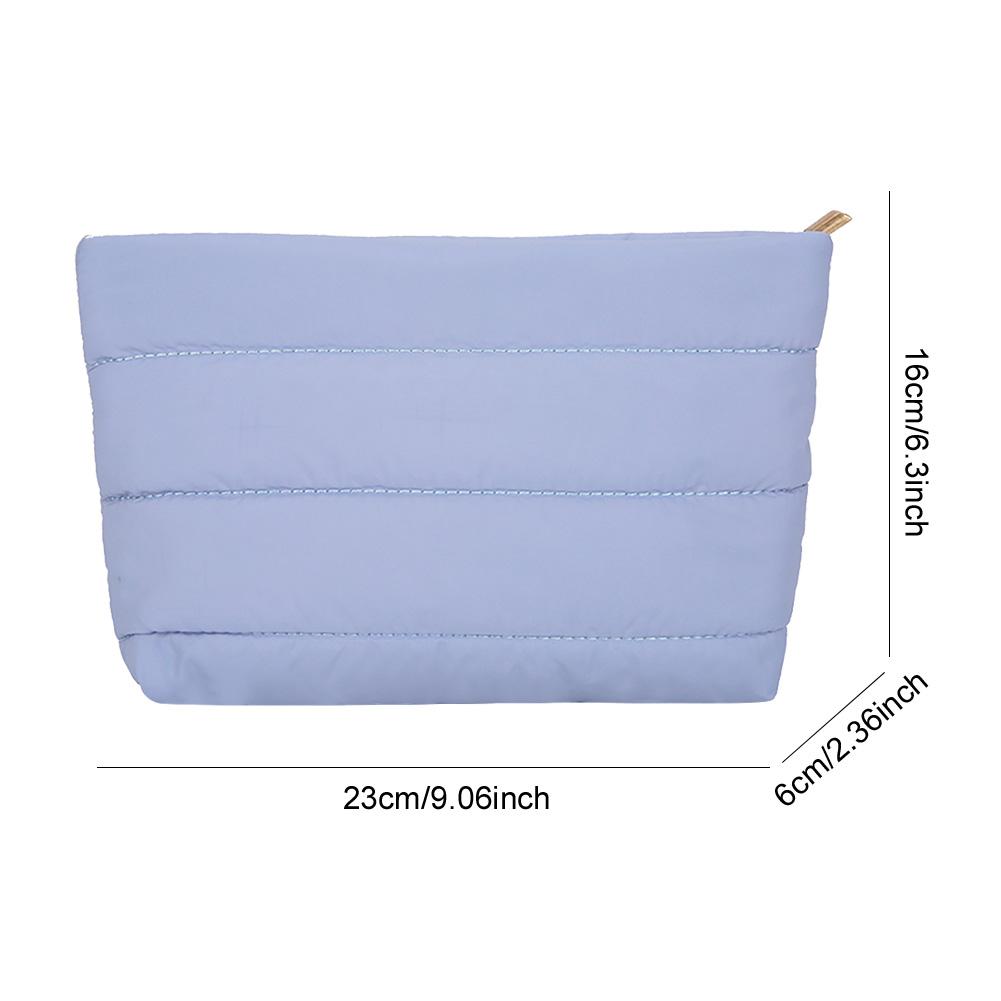 Fashion Cosmetic Bag for Women Girls Casual Clutch Handbag Cute Puffer Makeup Clutch Storage Pouches for Organization
