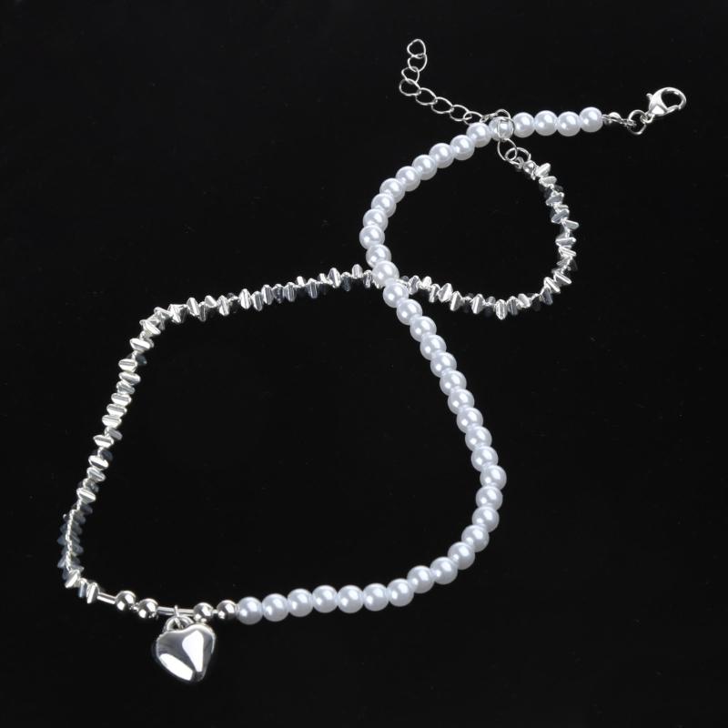 Gebrochene Silberkette Modische Herzkette Legierungsmaterial Anhänger Choker Y2K Schmuck Geschenk für Frau Mädchen