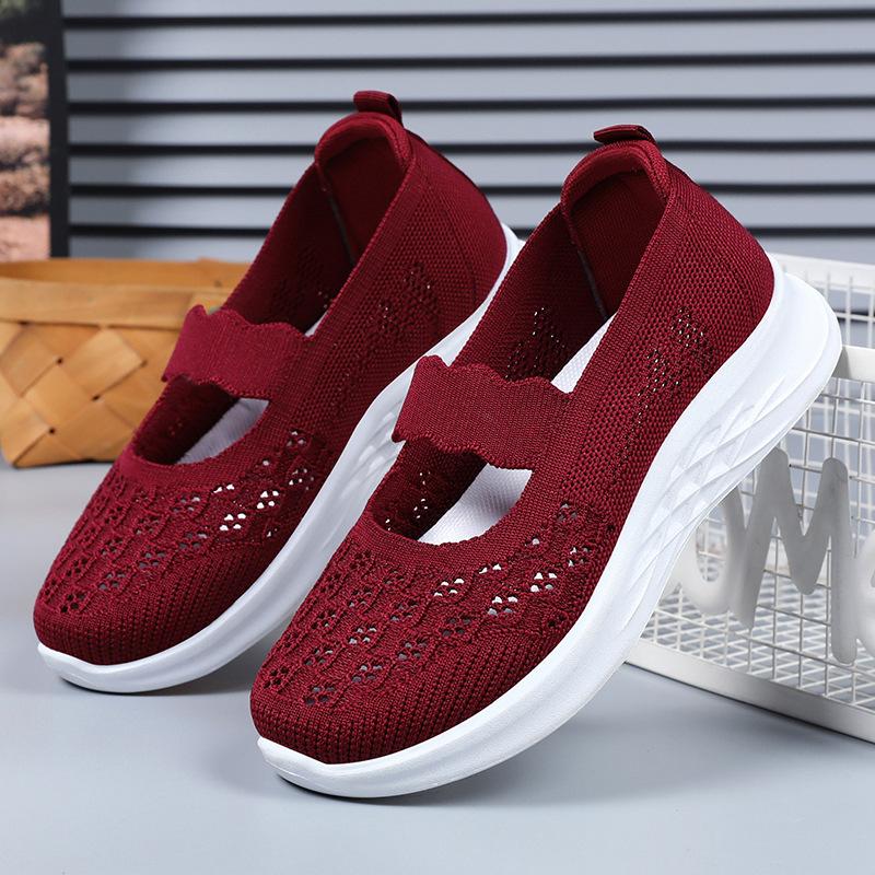 Sommer neue flache Mund ein Pedal alte Peking Stoffschuhe modische Mutterschuhe Damen Freizeitschuhe