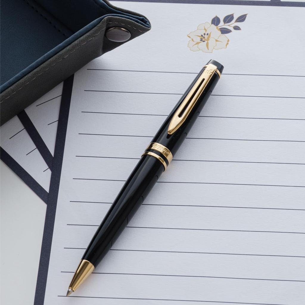 WATERMAN Expert Essential Black GT Ballpoint Fine Gift Luxury S0951690 Pen, Nib, Oil-Based, Boxed, Gift,