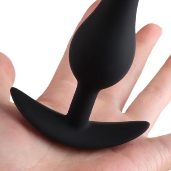 Cheerful Anal Plug Lightweight Fast Adaptation Black Prostate Massager Butt Stimulator Plug for Bedroom