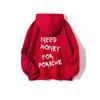 Hot Sale Women's Fleece Sweater Plain Letter Print Kangaroo Pocket Drawstring Print Hoodie