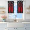 Vintage Gothic Wrought Iron Carved Red Door Curtain Dark Castle Style Living Room Bedroom Decor Mysterious Ambiance Curtains Made Of Polyester Great