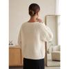Women S Knitted Cardigan Round Neck Long Sleeve Button Front Lazy Style Sweater Coat