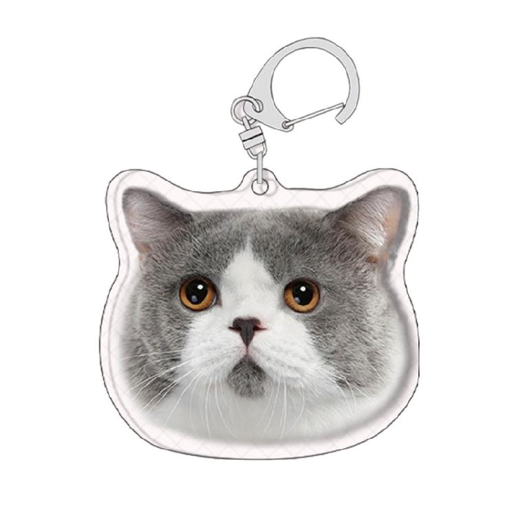 Cartoon Cat Pendant Lovely Animal Shaped Keychain Acrylic Keyring Bag Ornament