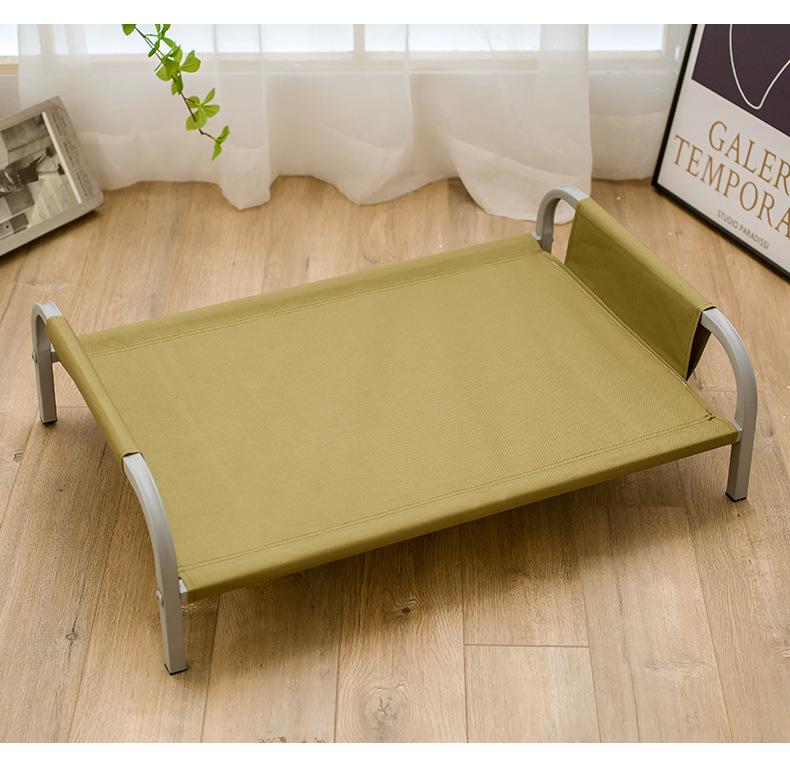 Draagbaar Verhoogd Hondenkussen met Metalen Frame Zomerse Huisdier Ligstoel Wasbaar Groot Bed voor Katten en Honden