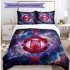 Set Lenzuola Stampato Manchester United 3 Pezzi Morbido Delicato sulla Pelle Lavabile Copripiumino e Federe Set Tutte le Stagioni Camera da Letto