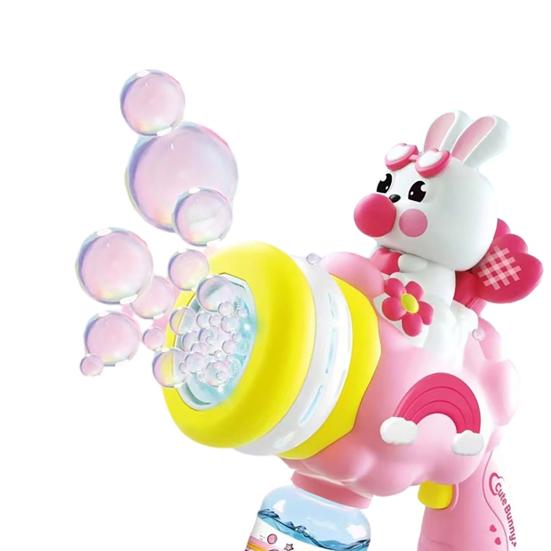 Electric Bubble Blower Rabbit Automatic Bubble Machine for Kids Colorful LED Lights Outdoor Toy for Birthday Party Fun Gift for Toddlers Girls