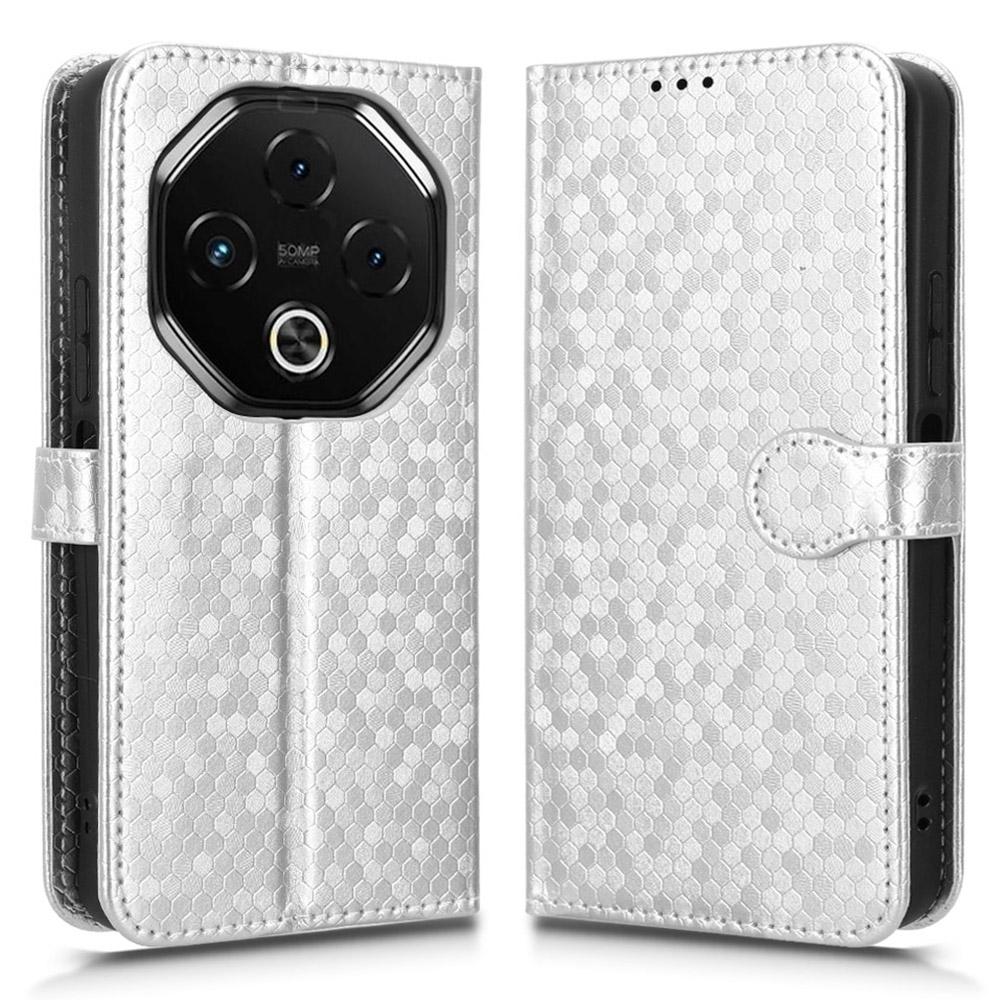 For Umidigi G100 Pro 4G/G100 5G Wallet Case Dot Pattern Imprint PU Leather Phone Cover with Wrist Strap
