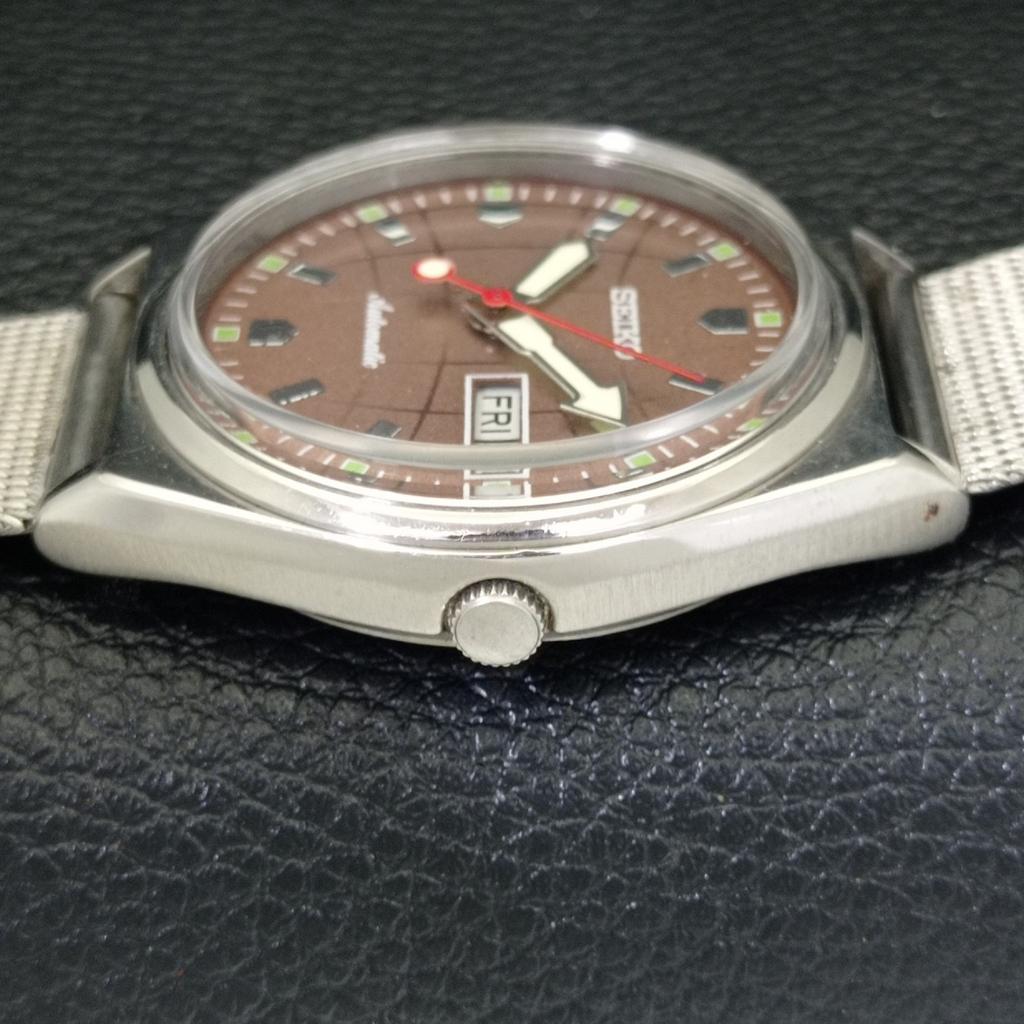 AUTOMATIC VINTAGE SEIKO JAPAN 6309A MENS BROWN COLOR DIAL WATCH A700512-5 R203-a700512