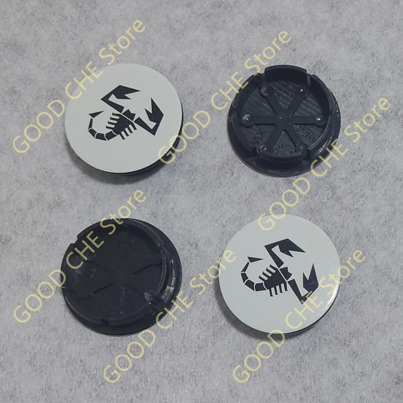 4pcs 50mm For Scorpion Abarth 5CC 1100 500 595 Alloy Auto Wheel Rim Center Cap Cover Hub Dust-proof Covers Styling Accessories