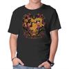 Unisex Crew Neck T-Shirt Hell Couple Animation Graphic Short Sleeve Casual Tee
