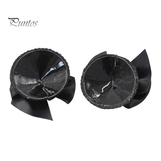 1 Pair Chest Patches Anti-exposure Bow And Sequin Decor Nipple Covers Reusable Lightweight Nipple Stickers Couple Sex Product for Parties And Dates
