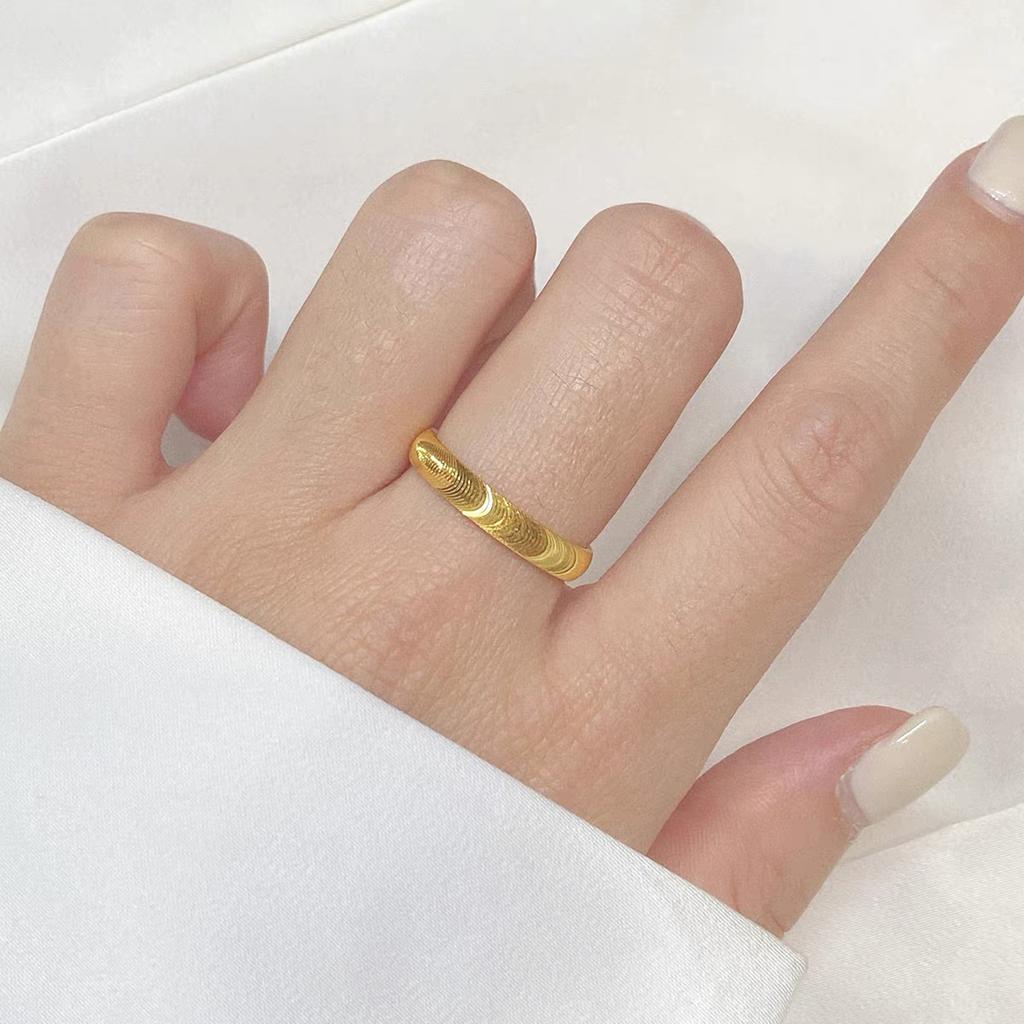 Versatile Cats Eye Design Ripple Rings Modern Ripple Wave Decorated Rings Stylish Rings Accessory for Fashion Lovers