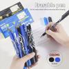 Large Capacity Heat-Erasable Gel Pen - Blue & Black, Student Stationery
