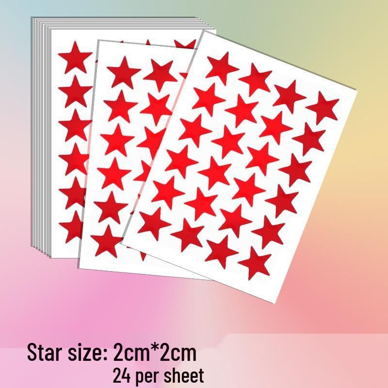 Five-Pointed Star Reward Stickers for Kindergarten - Teacher and Student Self-Discipline Chart