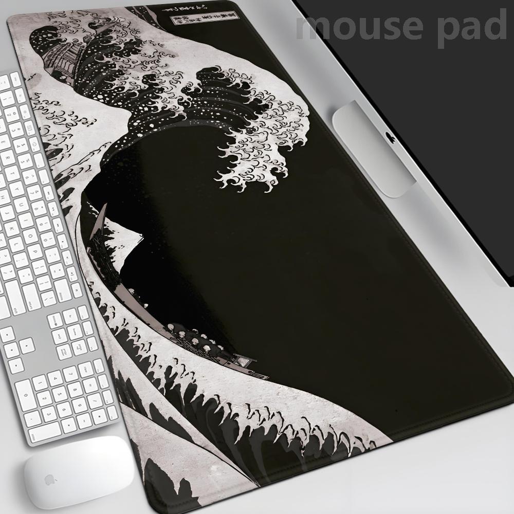 The Great Wave off Kanagawa Mouse Pad Large Desk Mat Keyboard Ergonomic Office Rubber PC Nonslip Antifray Home Custom