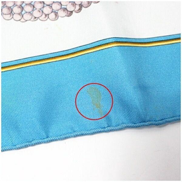 Used Cartier Must de Cartier Scarf Light Blue Jewelry Pattern Used AB Rank Cartier Women's