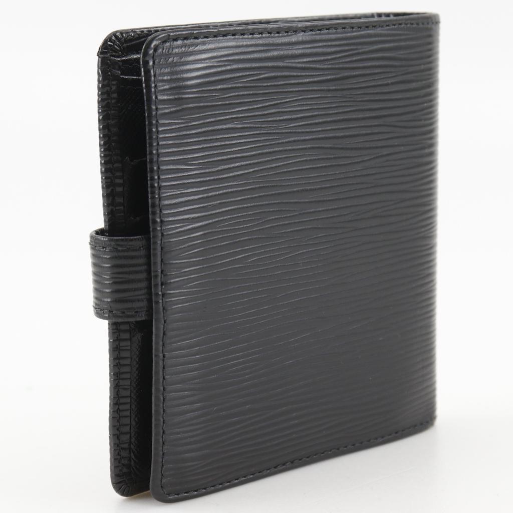 LOUIS VUITTON Porto Vie Compact Bi-Fold Wallet M63552 Noir black Epi Leather unisex Used