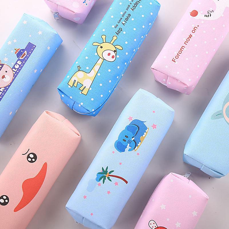 

Creative Animal Canvas Pencil Case for Primary School Students - Unisex Stationery Bag 19x6x4 cm