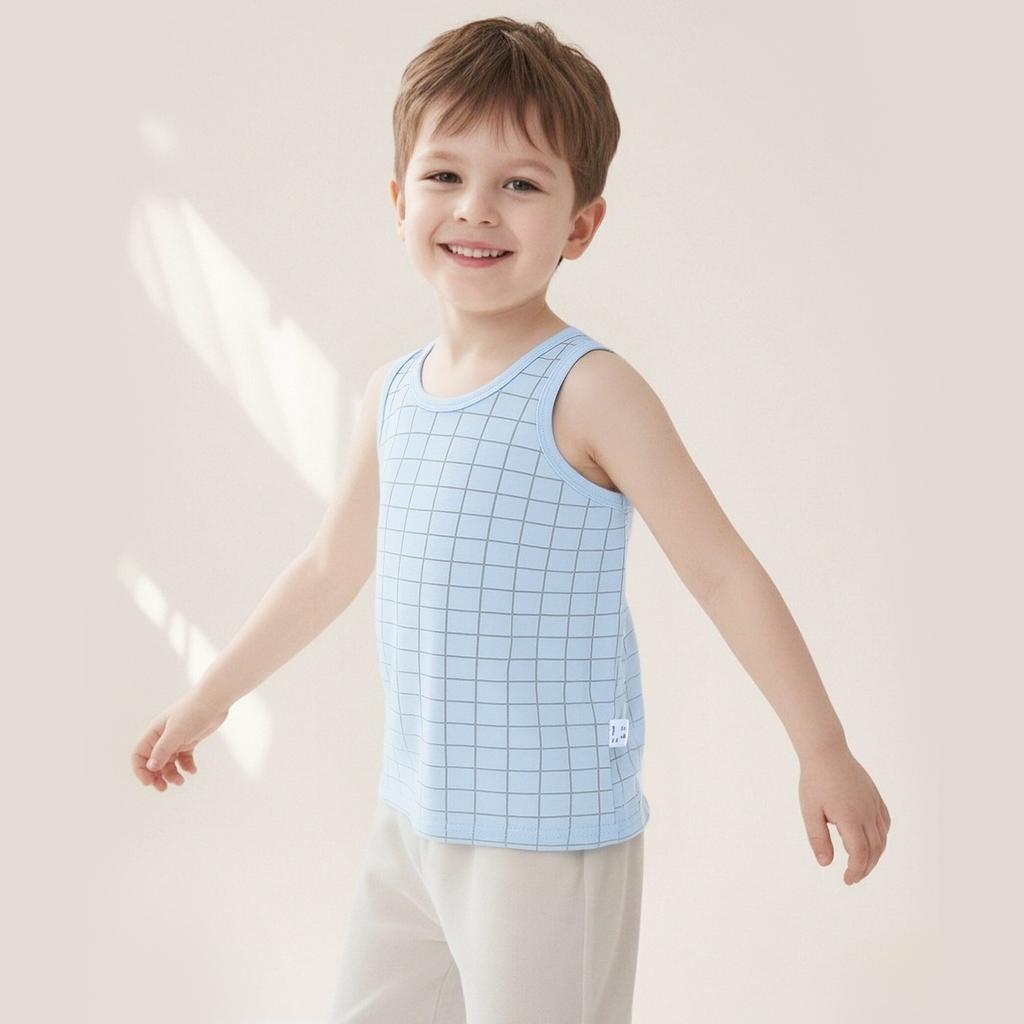Summer Children's Pure Cotton Vest, Pure Cotton Class A Children's Thermal Vest, Sleeveless Bottoming Underwear for Men, Women and Older Children
