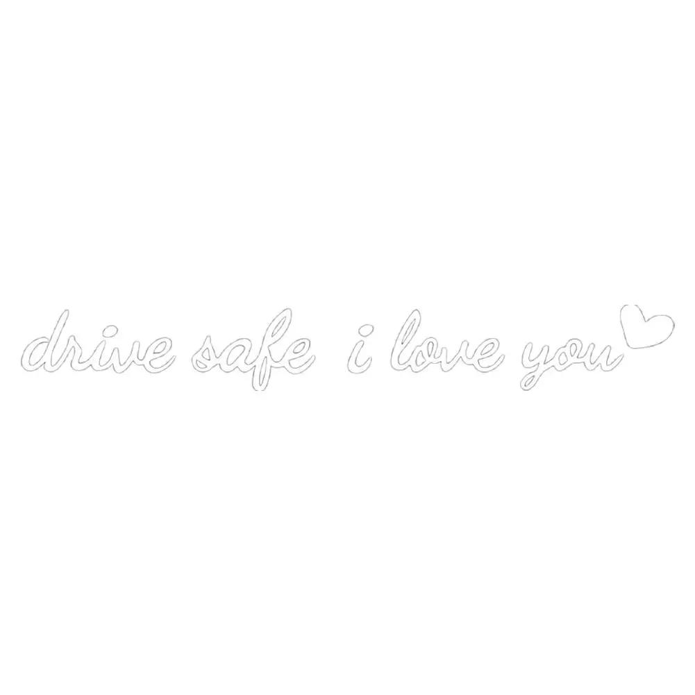 Universal Car Safety Mirror Window Sticker Decal Drive You I Love Decals Interior Safe Automotive Decor J9G3