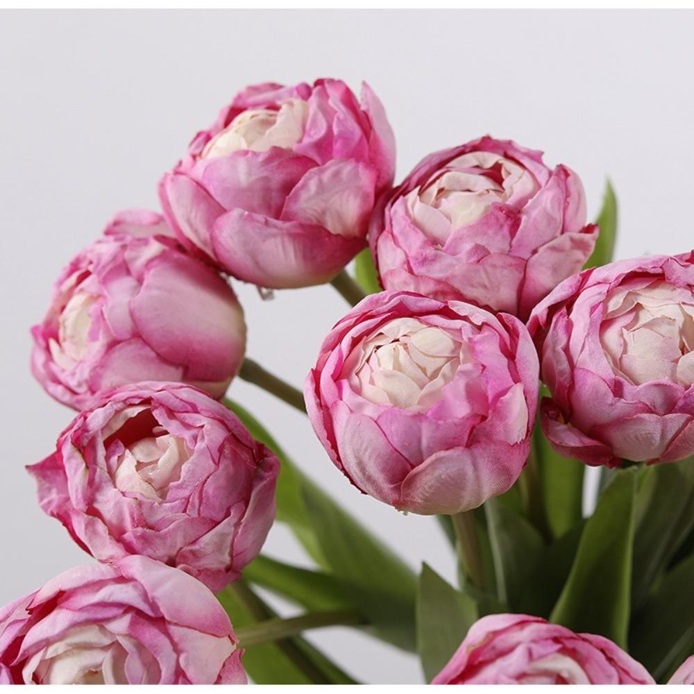 Silk Artificial Tulip Bouquet DIY Flower Floral Arrangement Fake Flower Realistic Artificial Flowers Bridesmaids Accessories