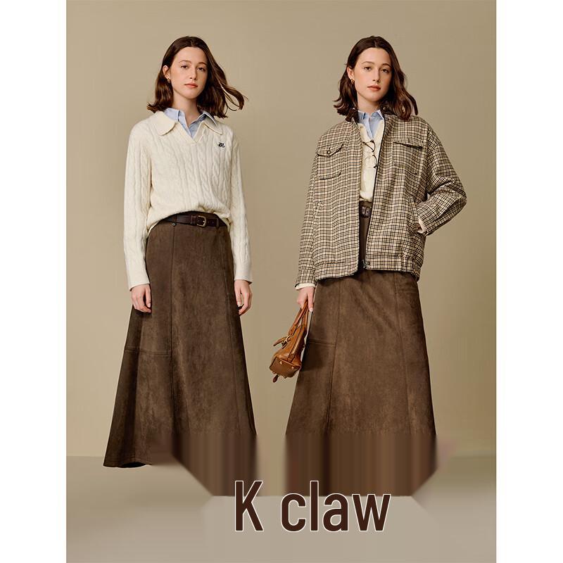 Inman Women's POLO Collar Cable Knit Mélange Sweater