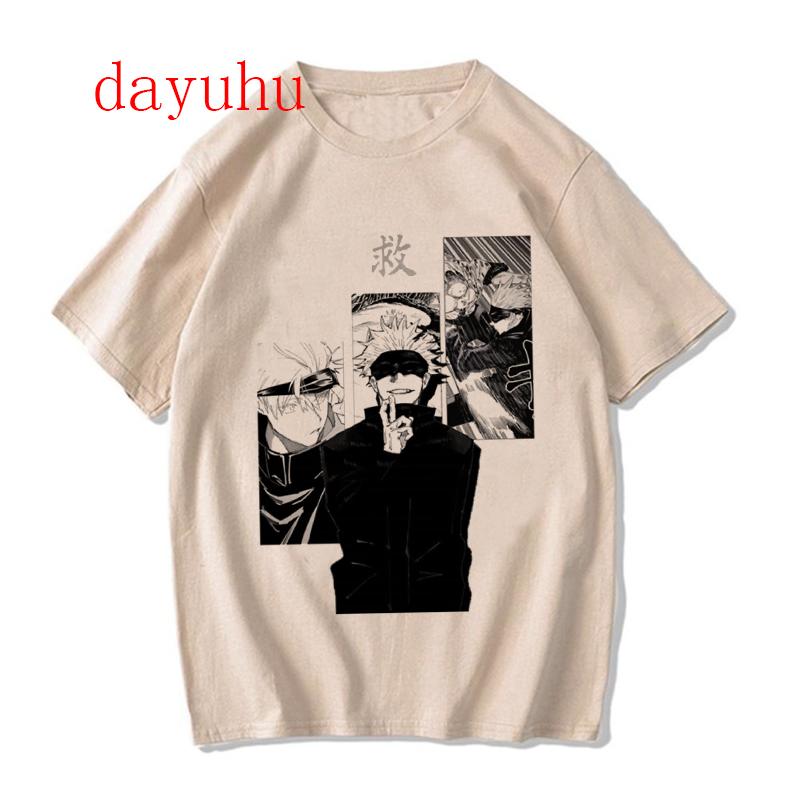 Harajuku Tshirt Unisexga Japanese Anime Jujutsu Kaisen T Shirt Gojo Satoru Tops Yuji Itadori Graphic Tees Cool Unisex Tshirt