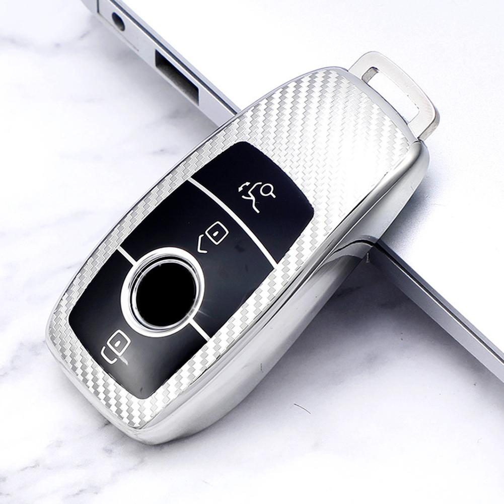 

Чехол для автомобильного ключа профессиональный ТПУ абсолютно новый высокое качество для Mercedes-Benz для A для B для C для E для G для S 3-кнопочный ключ серебряный