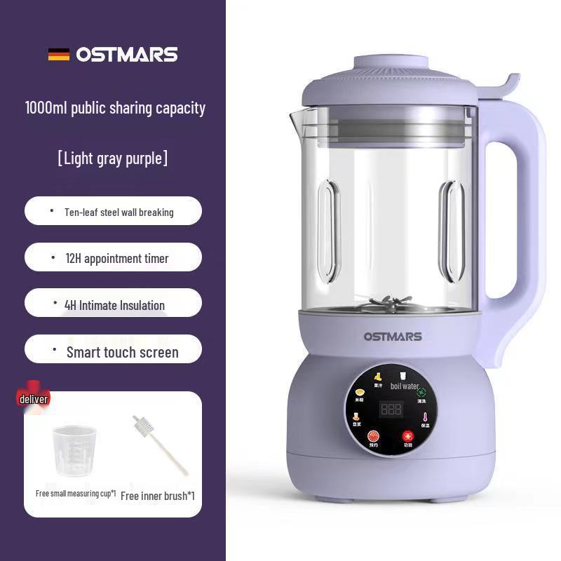 OSTMARS Fully Automatic Mini Soybean Milk Maker: Multifunctional, No Cooking or Filtering Required.