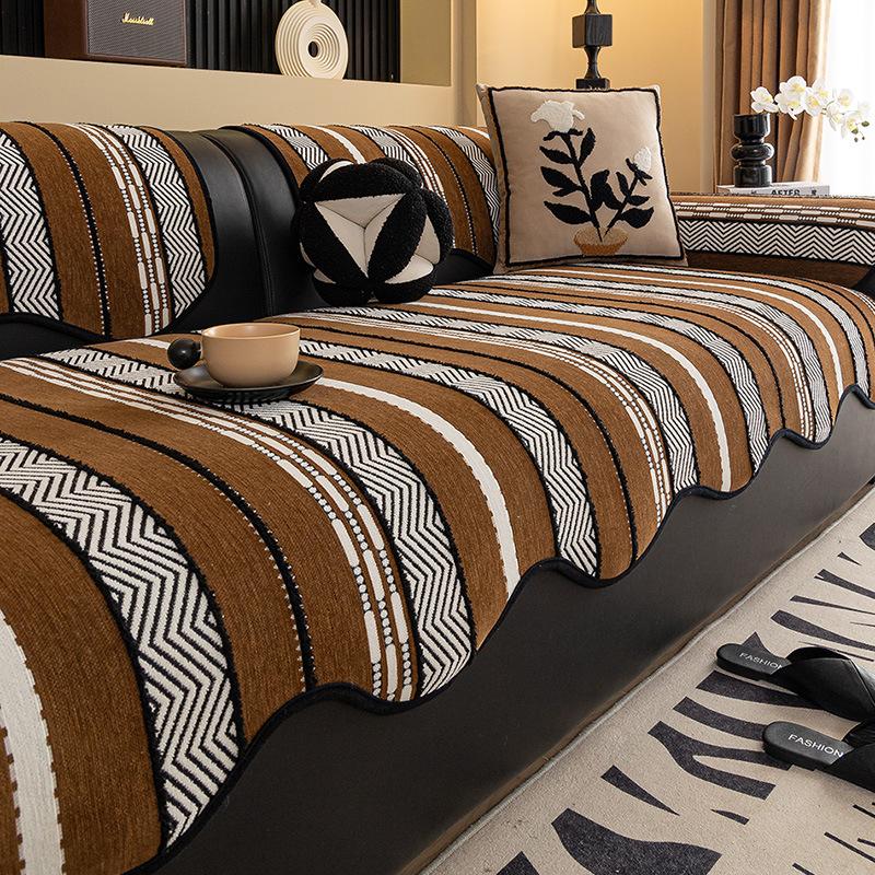 

Premium Special-Shaped Sofa Cushion New Four-Season Universal Leather Sofa Seat Cushion Non-Slip Fixed Cover Cover Cloth 70*70cm