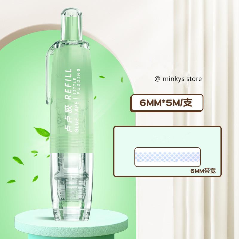 6MM*5M Press Style Dot Double Sided Tape Roller Refillable Adhesive Tape Glue Dispenser School Office Stationery